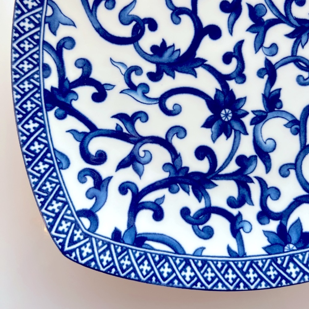 Salad plate Mandarin Square blue by Ralph Lauren Home China